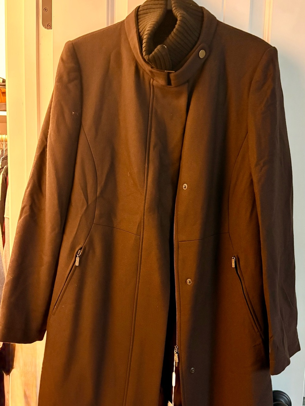 Italian 100% Virgin Wool Coat — New With Tags — Made in Italy